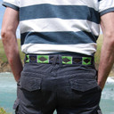 Argentine Belt (Lime/ navy/ grey stripe)