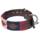 Dog Collar Navy/Pink/Berry  - Small Only (12"-15")