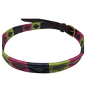 Narrow Brown Leather Belt (Navy, Berry & Lime Green)  75cm ONLY  