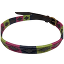 Narrow Polo Belt - Berry/Navy/Lime Green 65cm