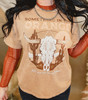 Something In The Orange Cow Skull Tee - Mineral Taupe