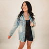 Small Town Distressed Denim Oversized Jacket