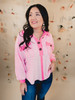 Chic Comfort Oversized French Terry Pullover - Neon Pink