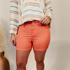 Going Places High Rise Jean Denim Shorts - Coral