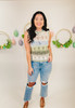 Out And About Crochet Knit Vest Top - Multi