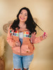 The Days We Dreamed Of Crochet Zip Up Jacket - Peach