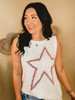 Looking Into The Stars Patchwork Tank - Ivory