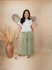 Felt You Near Washed Cargo Pants - Faded Olive