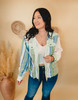 Let Me Love You Lace Jacket - Light Green Multi