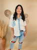 You'll Never Understand Denim & Lace Button Up Top
