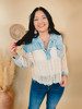 Let My Love Show Lace Top - Denim