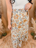 Give Into This Paisley Print Maxi Skirt - Cream 