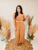 Adventure Awaits Textured Jumpsuit - Camel