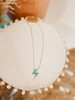 Turquoise Lightning Bolt Necklace 