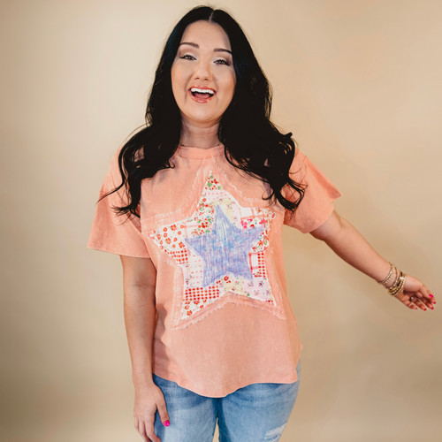 Be Your Own Star Top - Peach
