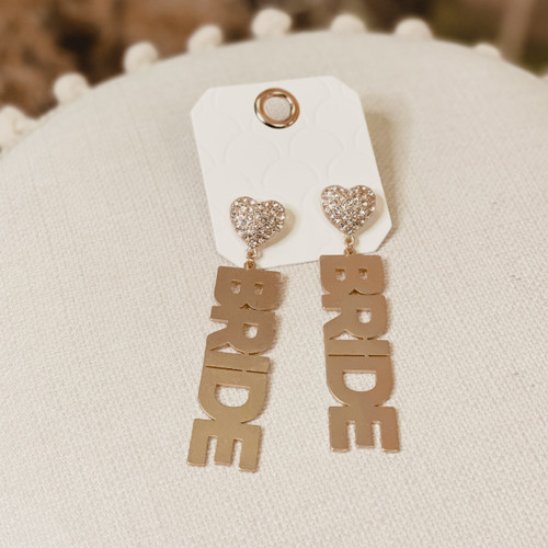 BRIDE Gold Tone Earrings