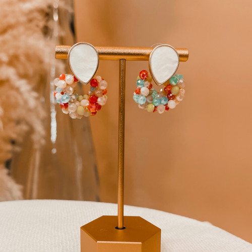 Beaded Cluster Earrings