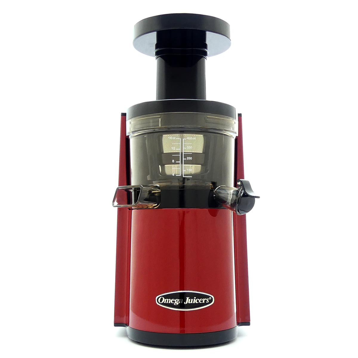 Omega VSJ843R Vertical Slow Juicer in Red Omega Juicers UK