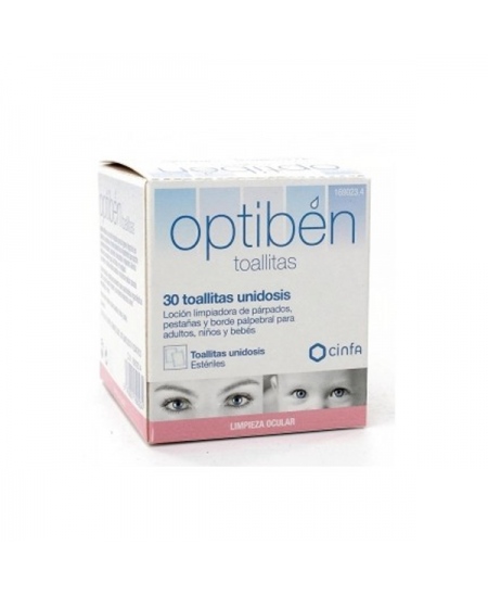 Optiben toallita con loción limpiadora higiene 30 toallitas