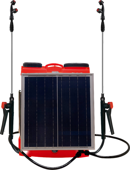 Kawashima Aspersor electrico con panel solar 20 lts frontal