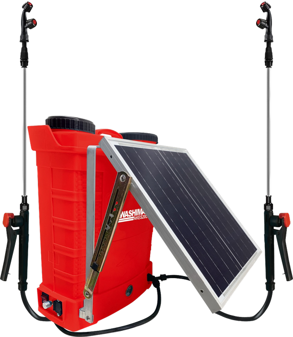 Kawashima Aspersor electrico con panel solar 20 lts lateral