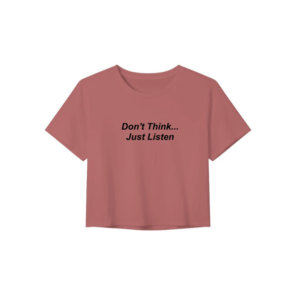 Just Listen Crop Tee