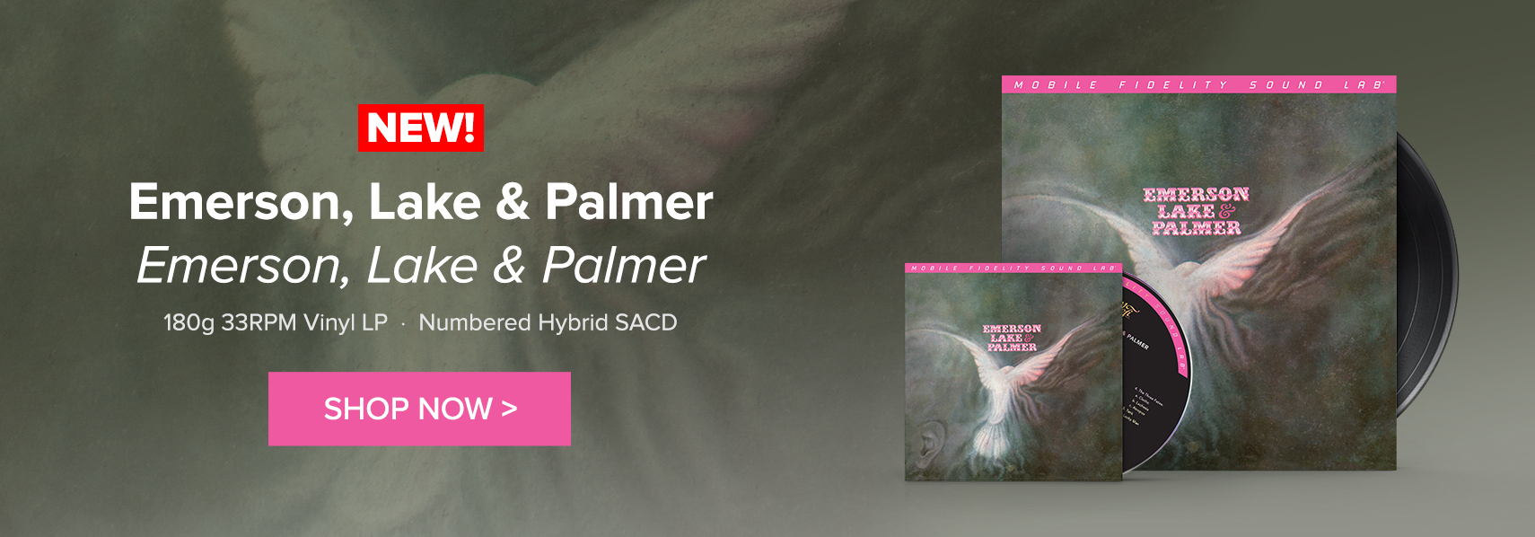 New! Emerson, Lake & Palmer Emerson, Lake & Palmer 180g 33RPM Vinyl LP Numbered Hybrid SACD Shop Now