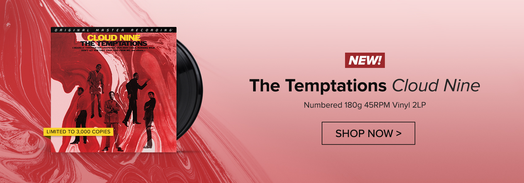 New! The Temptations - Cloud Nine Numbered 180g 45RPM Vinyl 2LP Limited to 3,000 Copies Shop Now