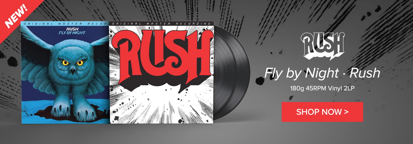 NEW!  Rush Fly by Night - Rush 180g 45RPM Vinyl 2LP Shop Now
