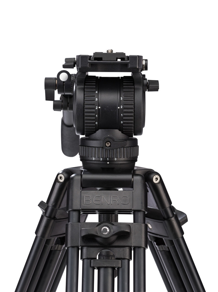 A673TMM Dual Stage AL Video Tripod & BV8 Head - 75mm Bowl, 3 Leg Sections, Twist Lever-Lock Leg Release