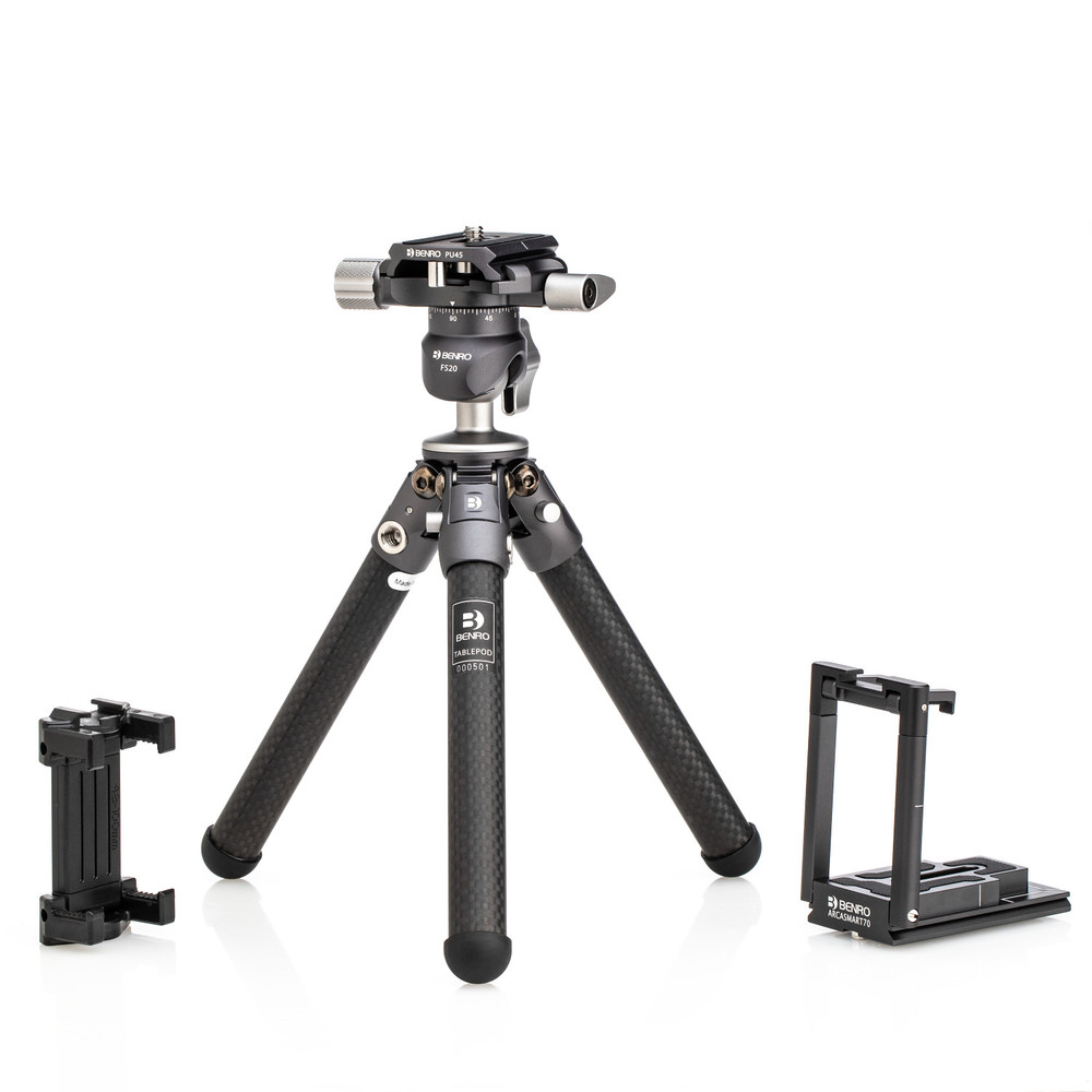 Tablepod Pro Kit with Ballhead and  ArcaSmart70 Arca-Swiss style Camera Plate/ Smartphone Adapter