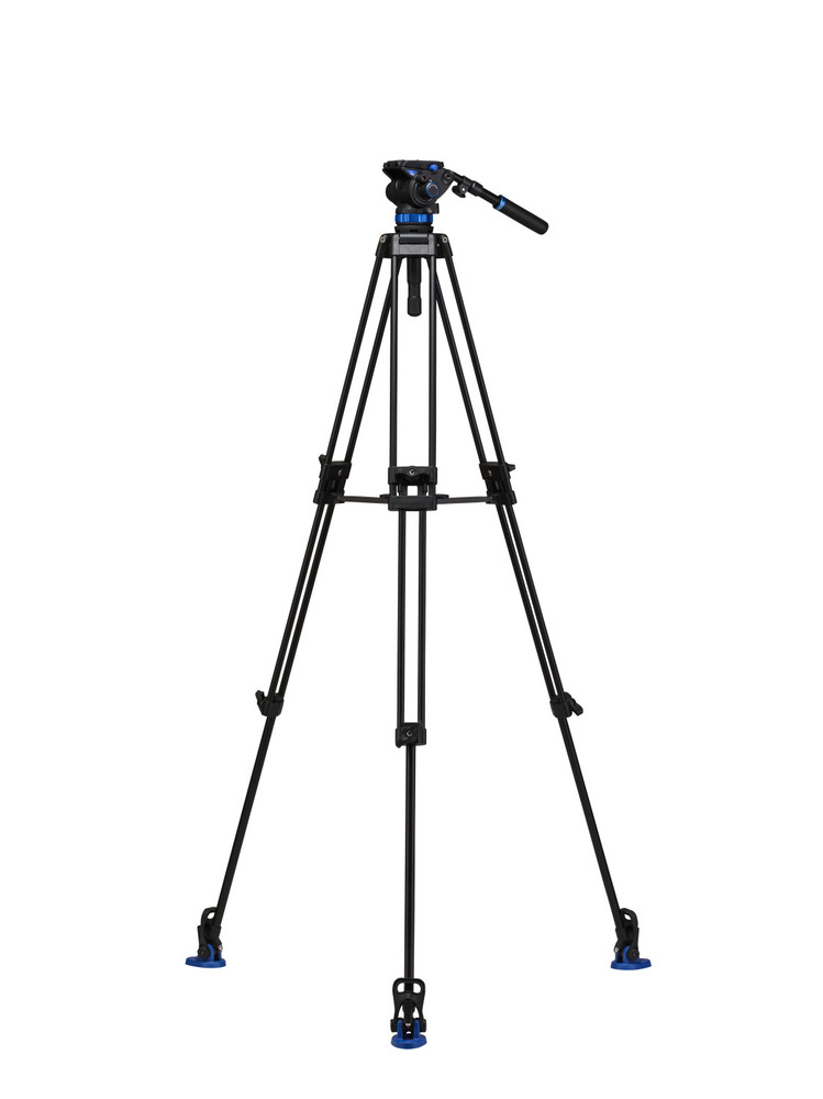 AD573T Dual Stage Tripod with S7 Head - 75mm Half Ball Adapter, 3 Leg Sections, Twist Lever-Lock Leg Release