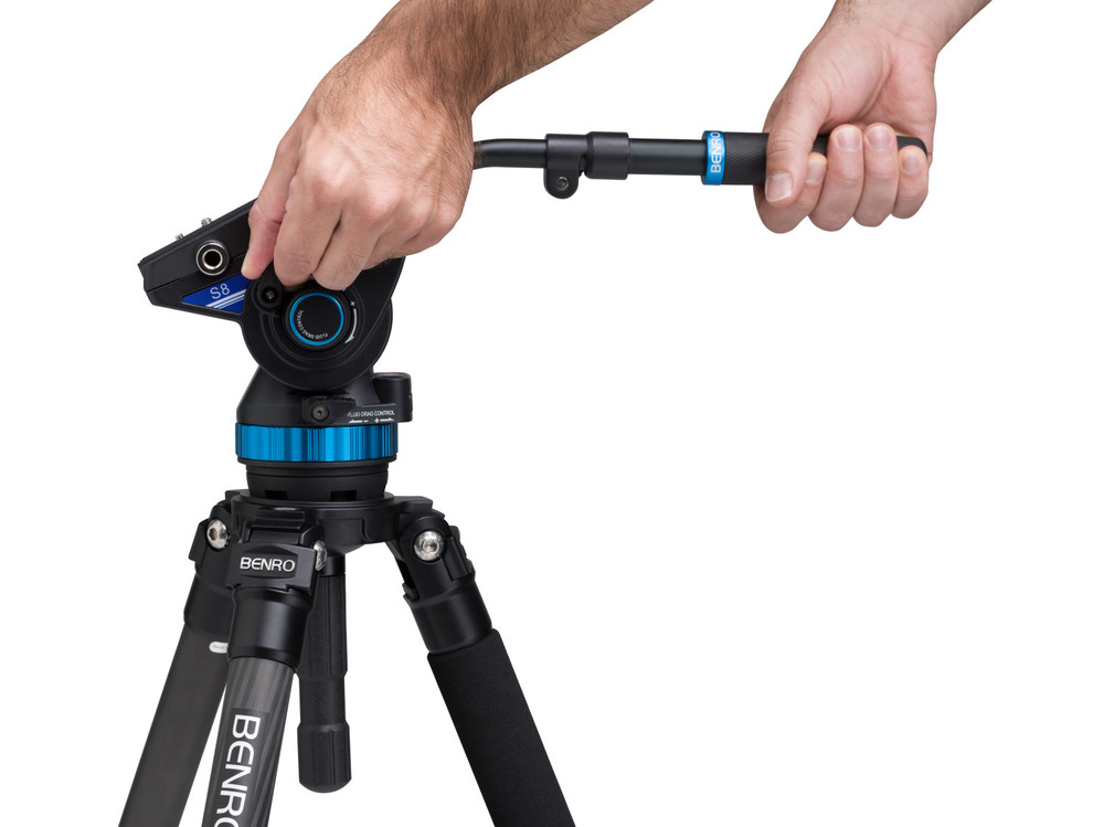 S8 - 8Kg Video Head (Stepped - 0, 2.5Kg, 5.0Kg, 8Kg) [+90°/-70
