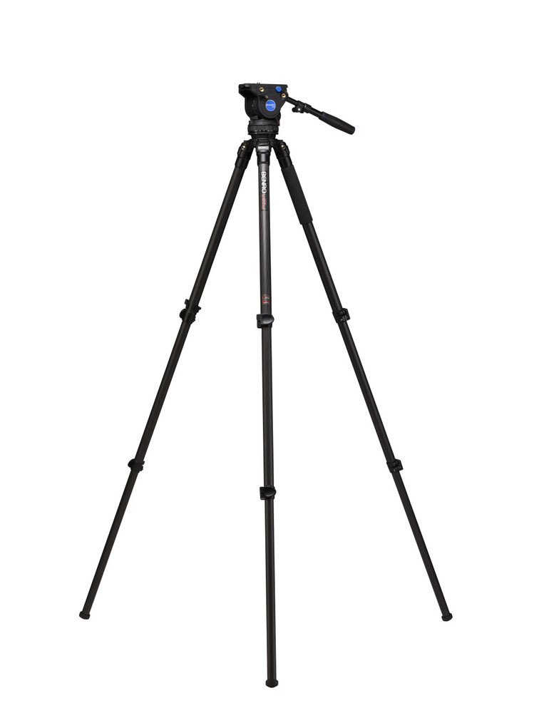 C373F Series 3 CF Video Tripod & BV4H Head - 3 Leg Sections, Flip Lock Leg Release