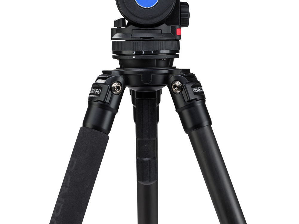 A373F Series 3 Aluminum Video Tripod & BV6H Head - 3 Leg Sections, Flip Lock Leg Release