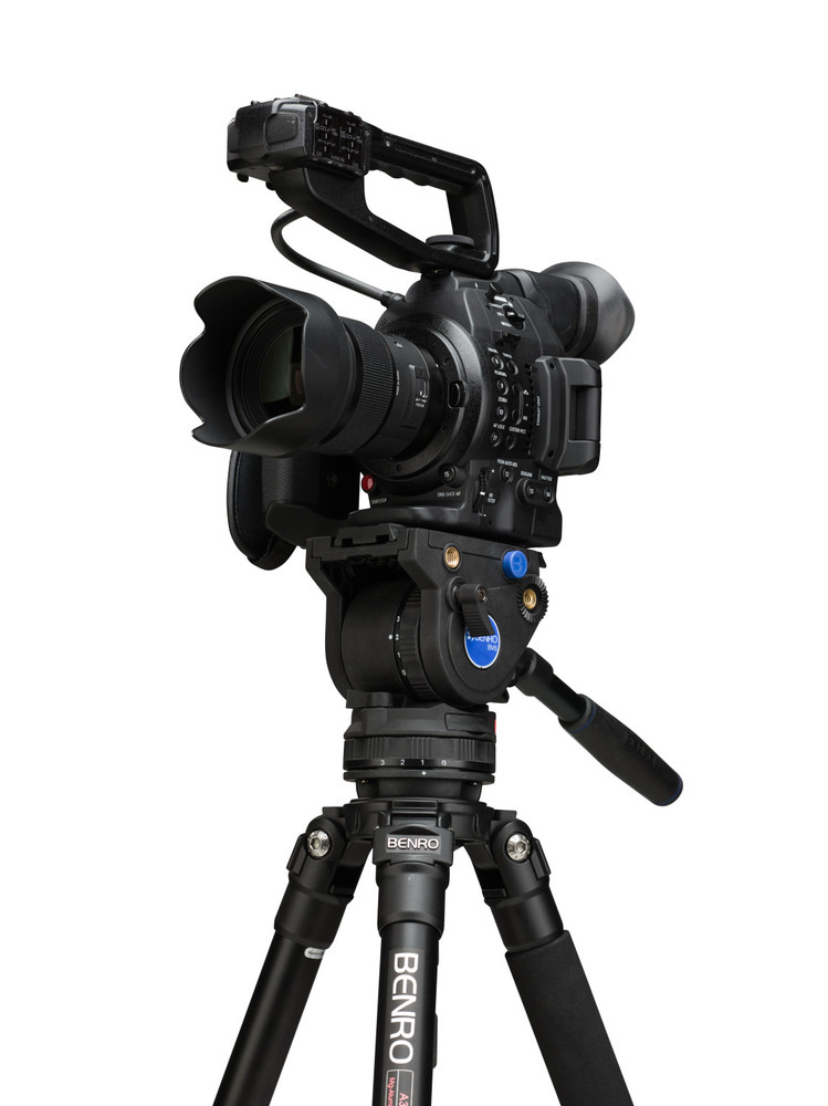 A373F Series 3 Aluminum Video Tripod & BV6H Head - 3 Leg Sections, Flip Lock Leg Release