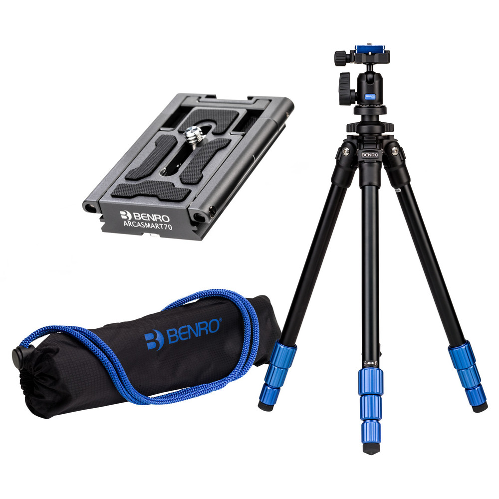 Slim Tripod Kit - Aluminum w/additional ArcaSmart70 plate