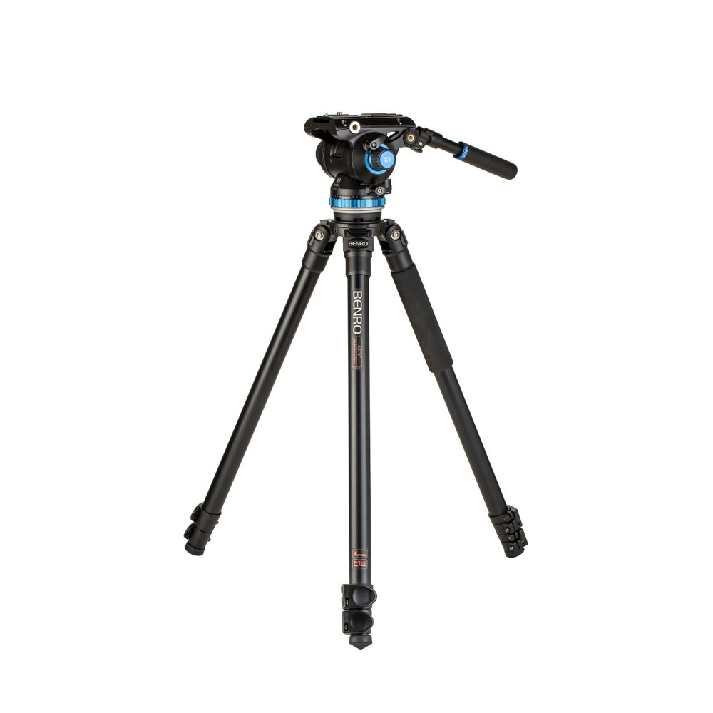 A373F Series 3 Aluminum Video Tripod with S8 PRO Flat Base Fluid Video Head