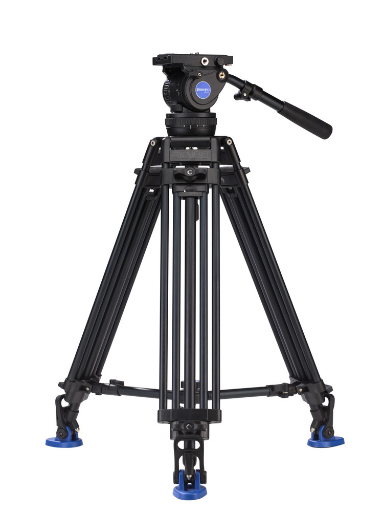 A674TMM Dual Stage AL Video Tripod & BV10 Head - 100mm Bowl, 3 Leg  Sections, Twist Lever-Lock Leg Release