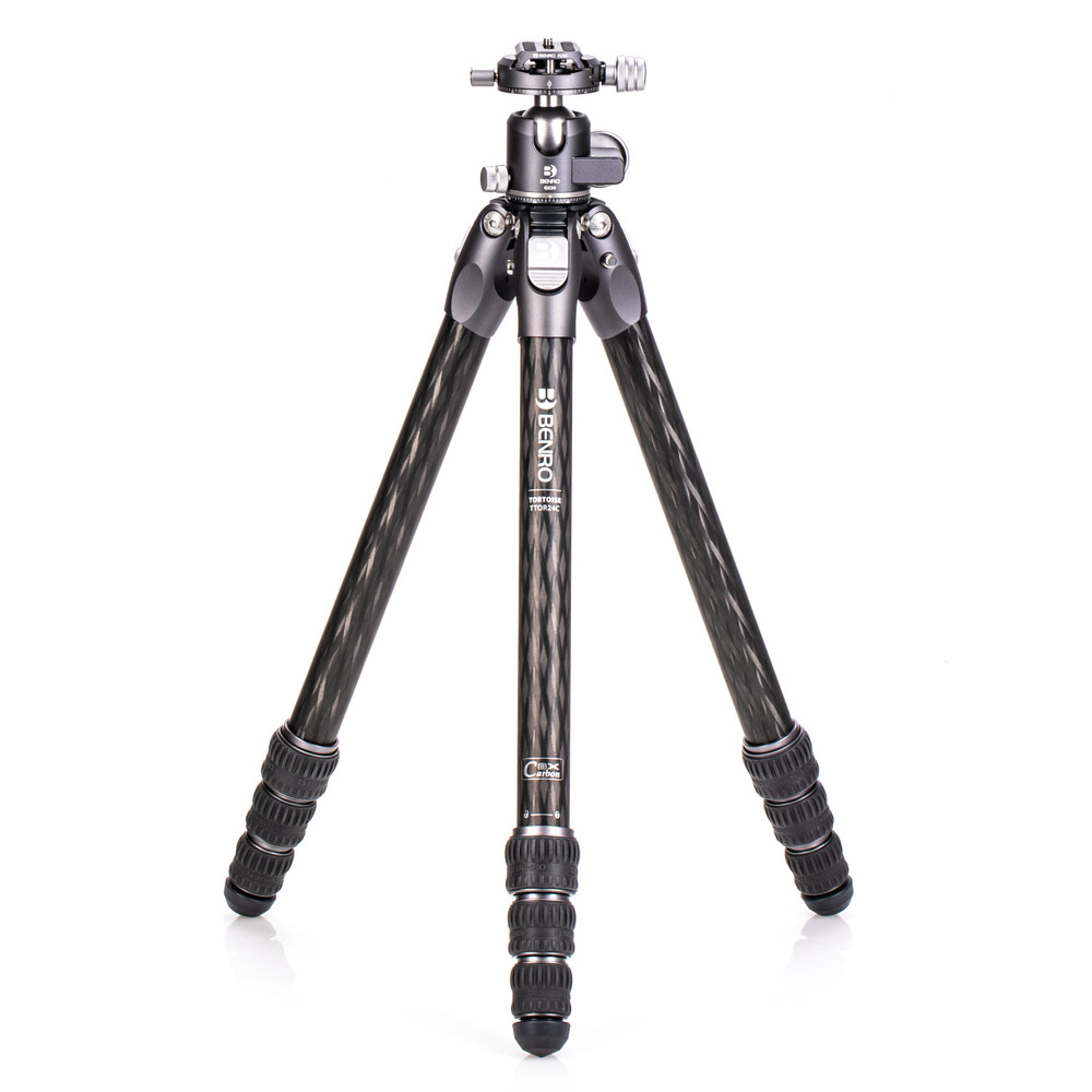 Tortoise Columnless Tripod  #2 Carbon Fiber TTOR24C+GX30 head, 4 sections