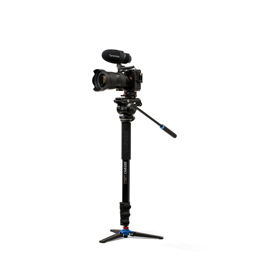 A48F Classic Aluminum Monopod - Flip Lock Legs -S4PRO Head - 3 Leg