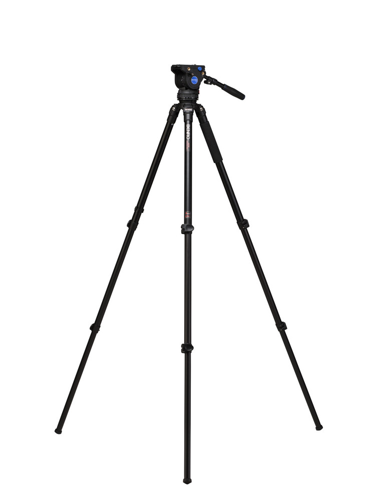 A373F Series 3 AL Video Tripod & S8 Head - 75mm Half Ball Adapter