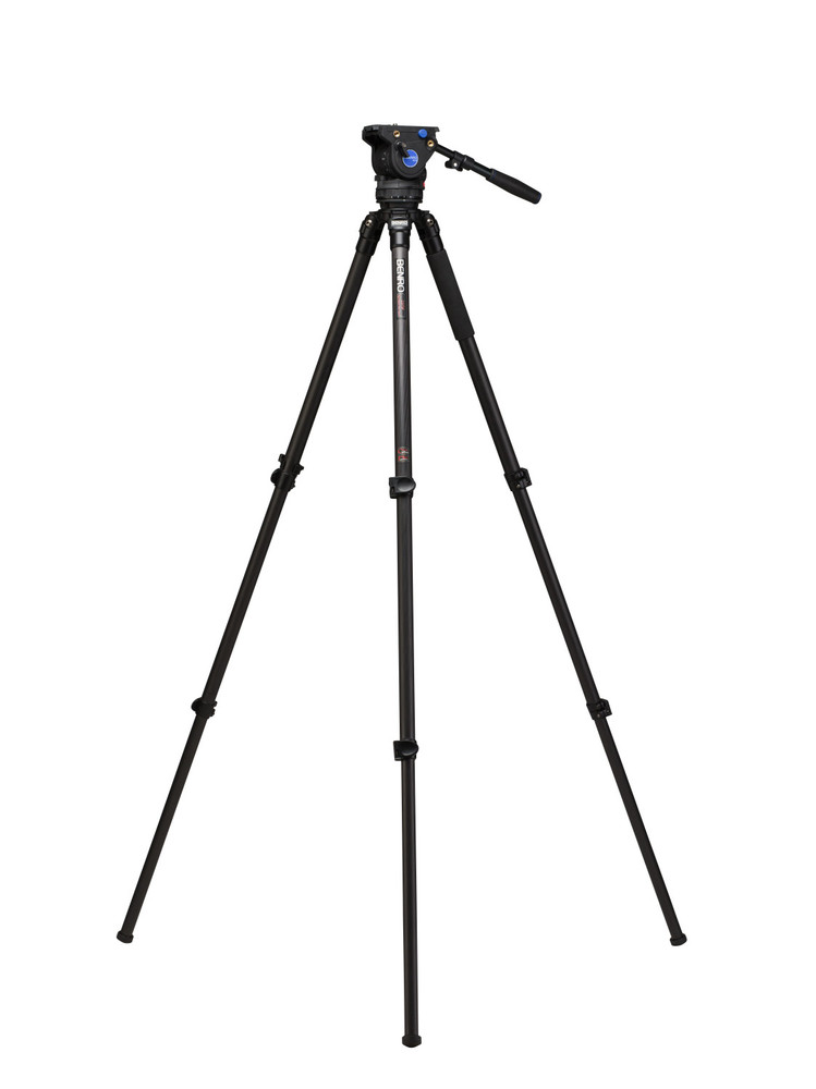 C373F Series 3 CF Video Tripod & BV6H Head - 3 Leg Sections, Flip Lock Leg Release