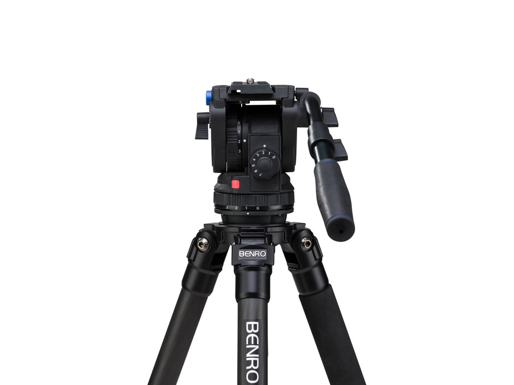 C373F Series 3 CF Video Tripod & BV6H Head - 3 Leg Sections, Flip Lock Leg Release