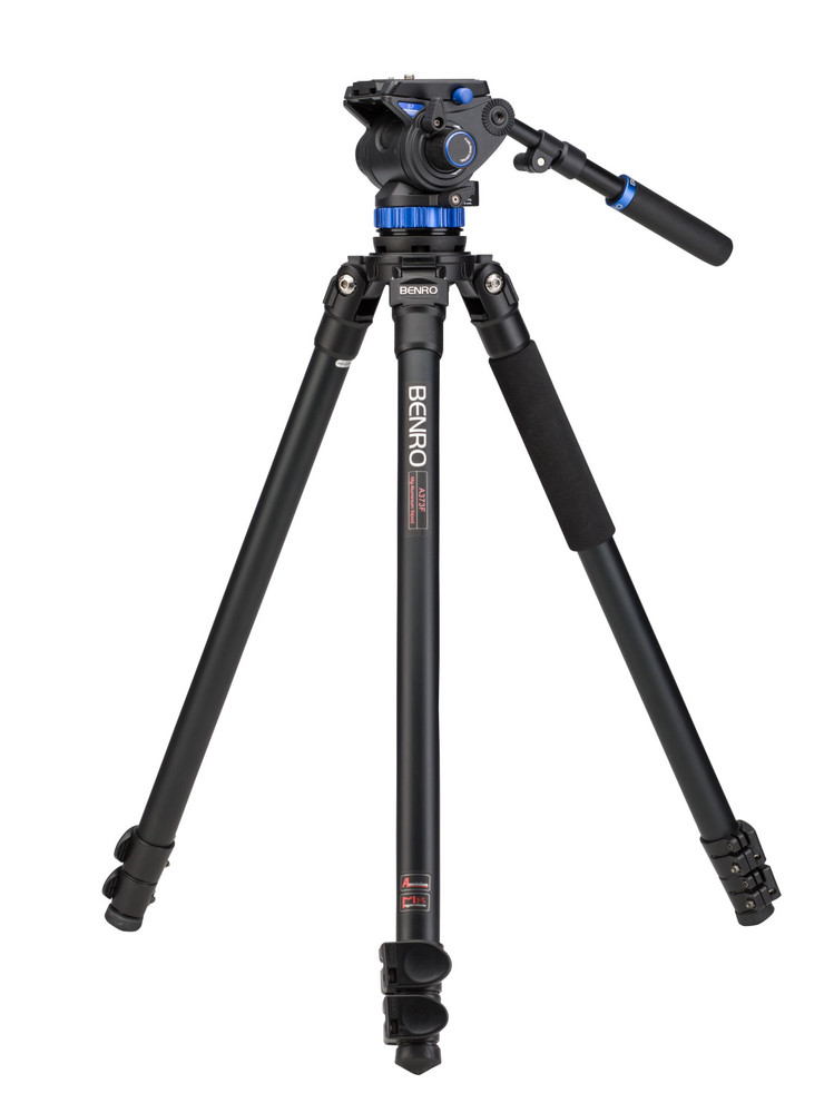 A373F Series 3 AL Video Tripod & S8 Head - 75mm Half Ball Adapter 