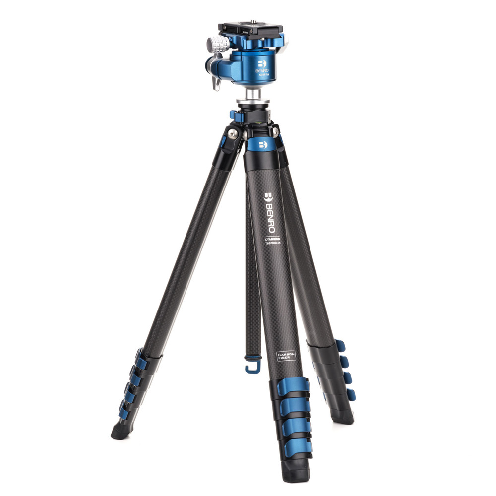 Benro Blackbird CF 1 Series, 5 Section Tripod with G36PT Low Profile Inverted Ballhead Head Benro Blackbird CF 1 Series, 5 Section Tripod with G36PT Low Profile Inverted Ballhead Head