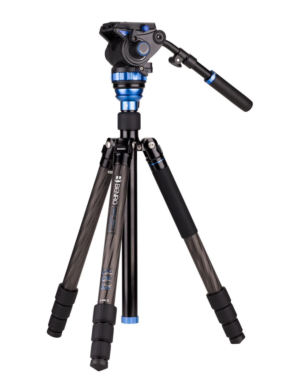 エアロビ　ビデオ　トリオ Aero 7 Travel Video Tripod, Carbon Fiber | Benro