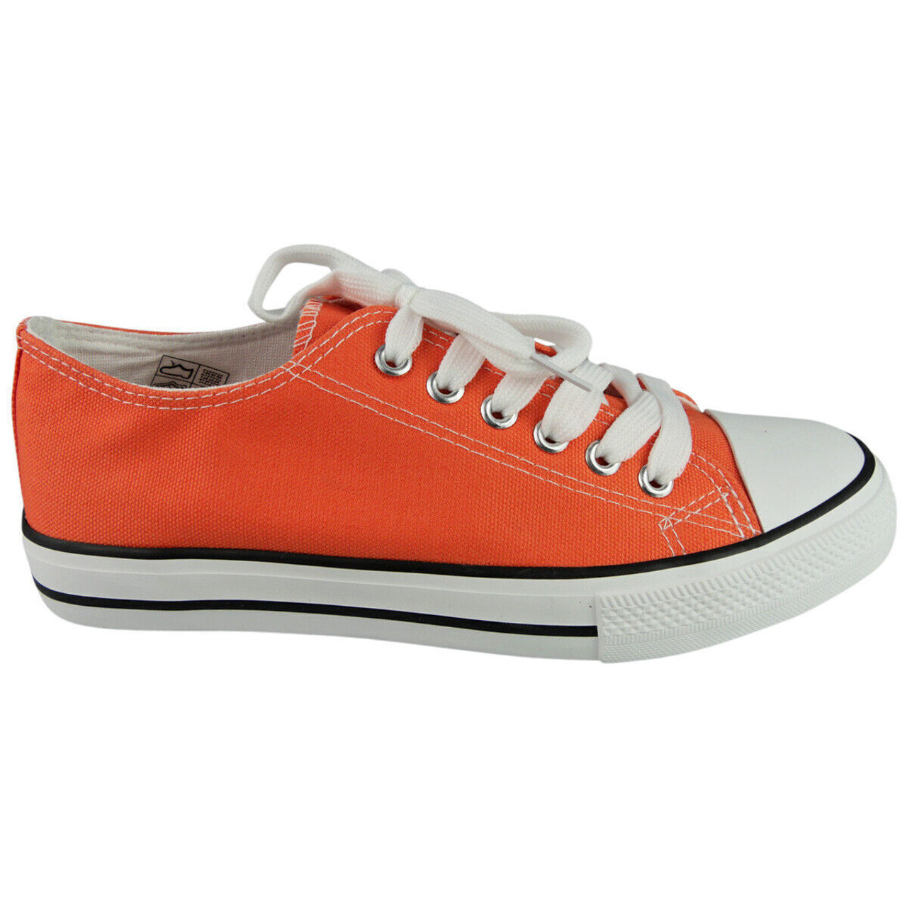 Orange plimsolls sale