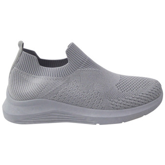 MERGOT Grey Sock Slip On Jogging Trainers Shoes