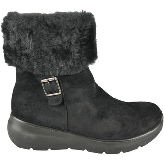 LARA Black Snow Faux Fur Warm Boots 
